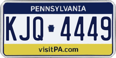 PA license plate KJQ4449