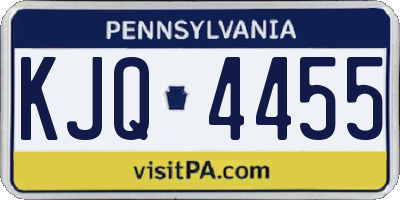 PA license plate KJQ4455