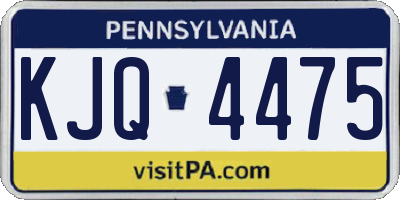 PA license plate KJQ4475