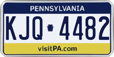 PA license plate KJQ4482