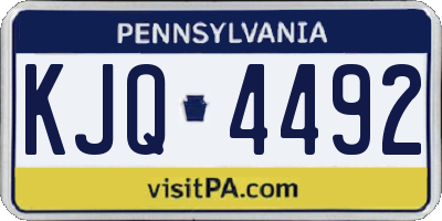 PA license plate KJQ4492