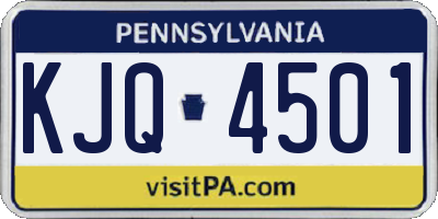 PA license plate KJQ4501