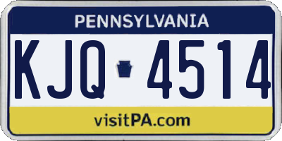 PA license plate KJQ4514