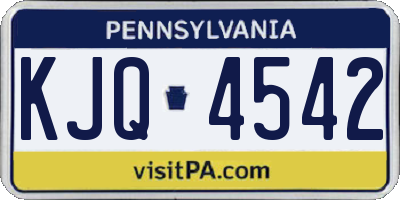 PA license plate KJQ4542