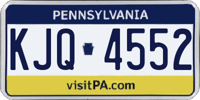 PA license plate KJQ4552