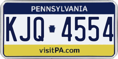 PA license plate KJQ4554