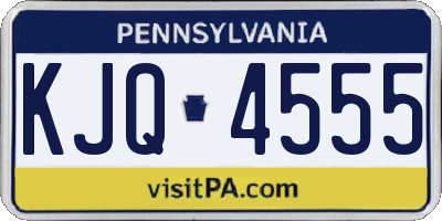 PA license plate KJQ4555