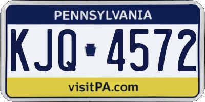 PA license plate KJQ4572