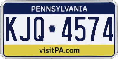 PA license plate KJQ4574