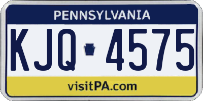 PA license plate KJQ4575