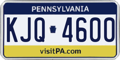 PA license plate KJQ4600