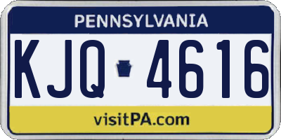 PA license plate KJQ4616