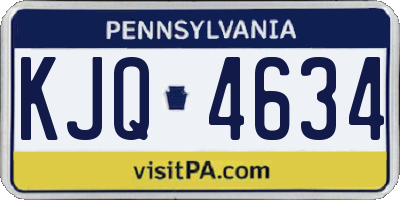 PA license plate KJQ4634
