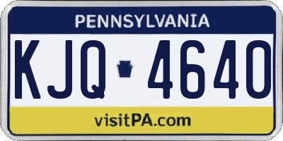 PA license plate KJQ4640