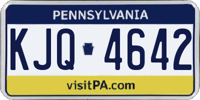 PA license plate KJQ4642