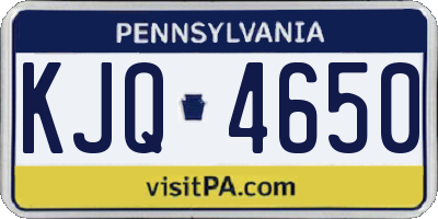 PA license plate KJQ4650