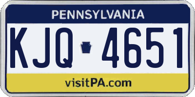 PA license plate KJQ4651