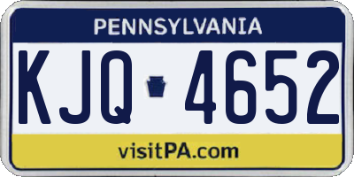 PA license plate KJQ4652