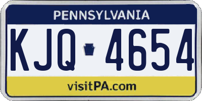 PA license plate KJQ4654