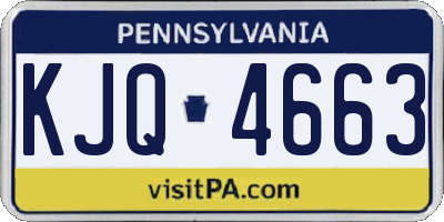 PA license plate KJQ4663