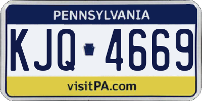 PA license plate KJQ4669