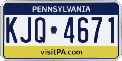 PA license plate KJQ4671