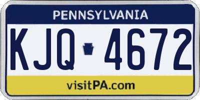 PA license plate KJQ4672