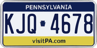 PA license plate KJQ4678
