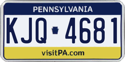 PA license plate KJQ4681