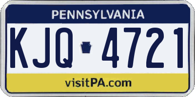 PA license plate KJQ4721