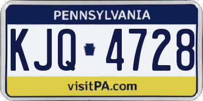 PA license plate KJQ4728