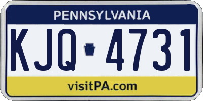 PA license plate KJQ4731