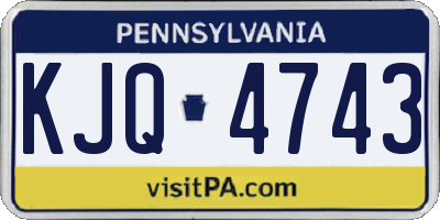 PA license plate KJQ4743