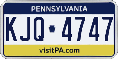 PA license plate KJQ4747