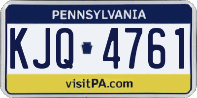 PA license plate KJQ4761
