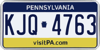 PA license plate KJQ4763