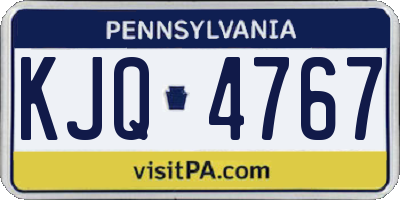 PA license plate KJQ4767