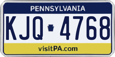 PA license plate KJQ4768