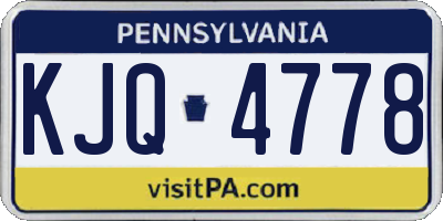 PA license plate KJQ4778