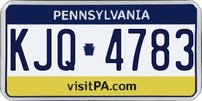 PA license plate KJQ4783