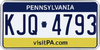 PA license plate KJQ4793