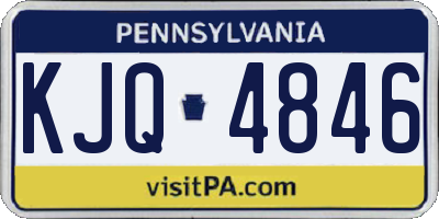 PA license plate KJQ4846