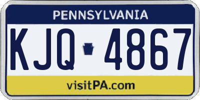 PA license plate KJQ4867
