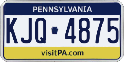 PA license plate KJQ4875