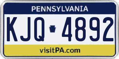 PA license plate KJQ4892