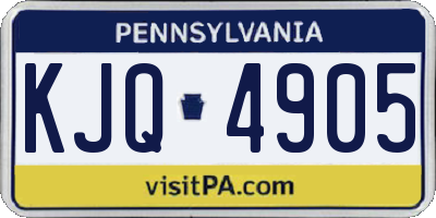 PA license plate KJQ4905