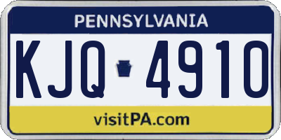 PA license plate KJQ4910
