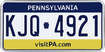 PA license plate KJQ4921
