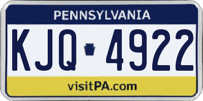 PA license plate KJQ4922