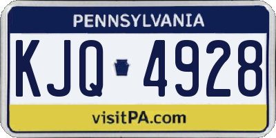 PA license plate KJQ4928